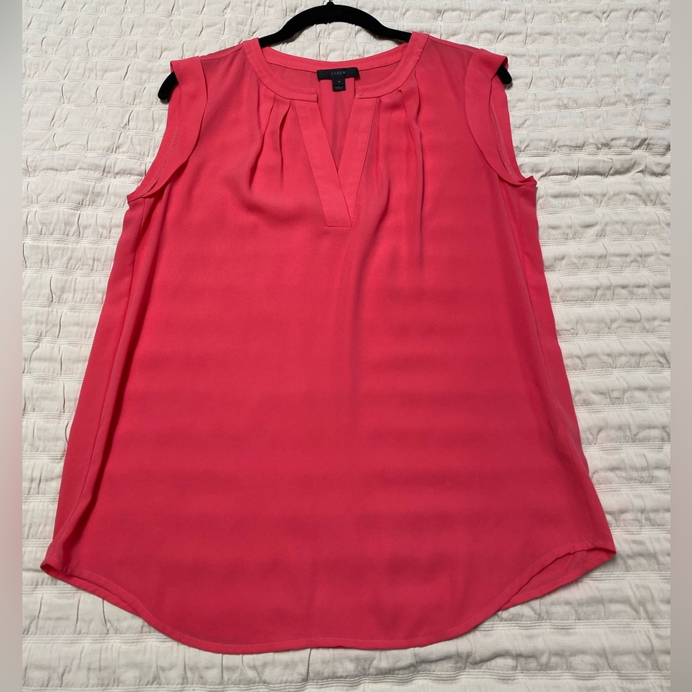 J. Crew Coral Sleeveless Blouse